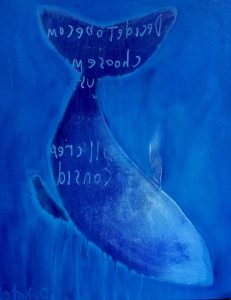 Whale painting by Dakota Bellici